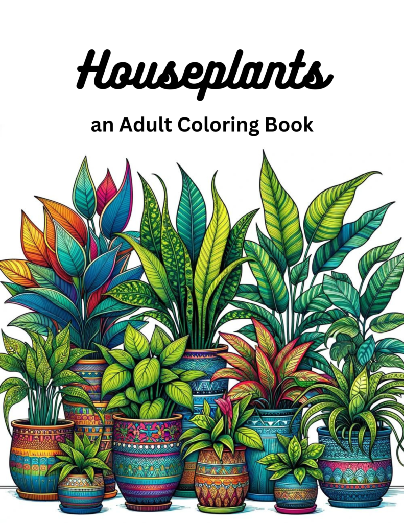 Houseplants Adult Coloring Pages