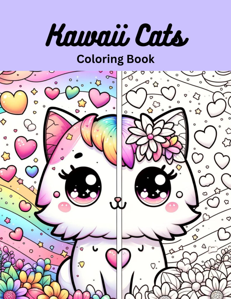 Kawaii Cats Coloring Pages