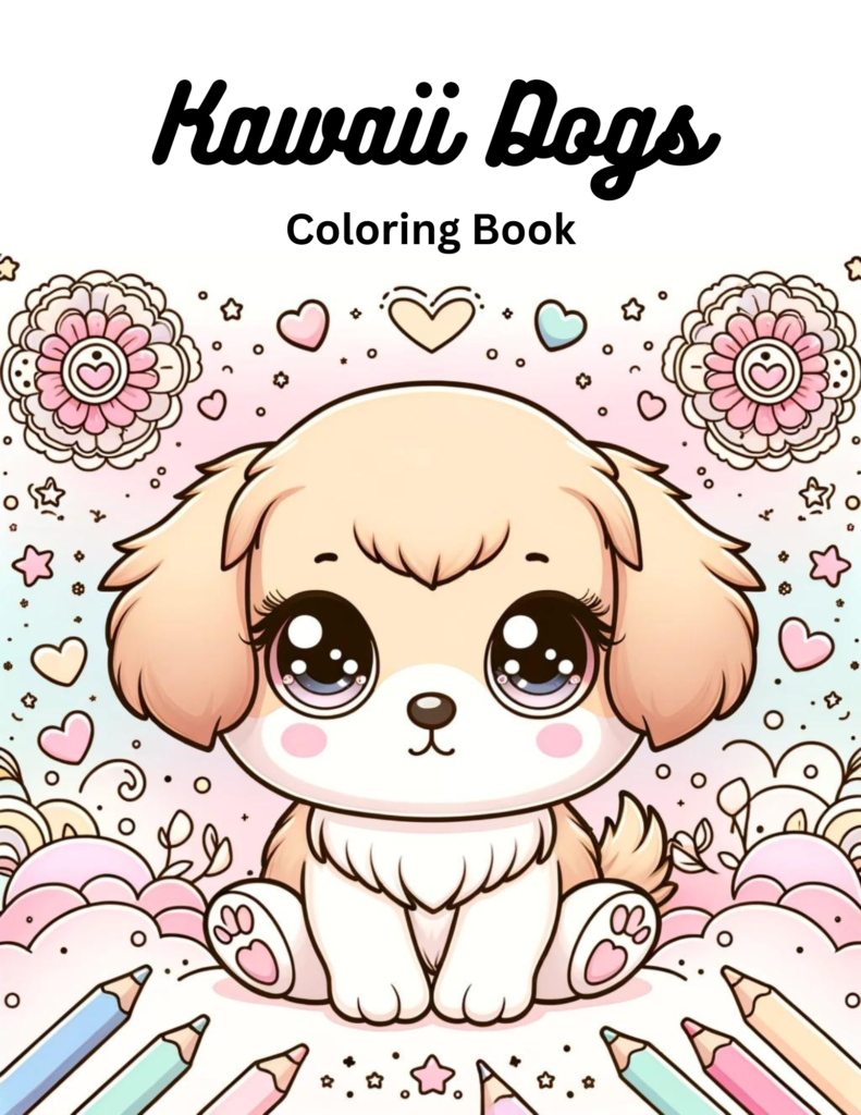 Kawaii Dogs Coloring Pages