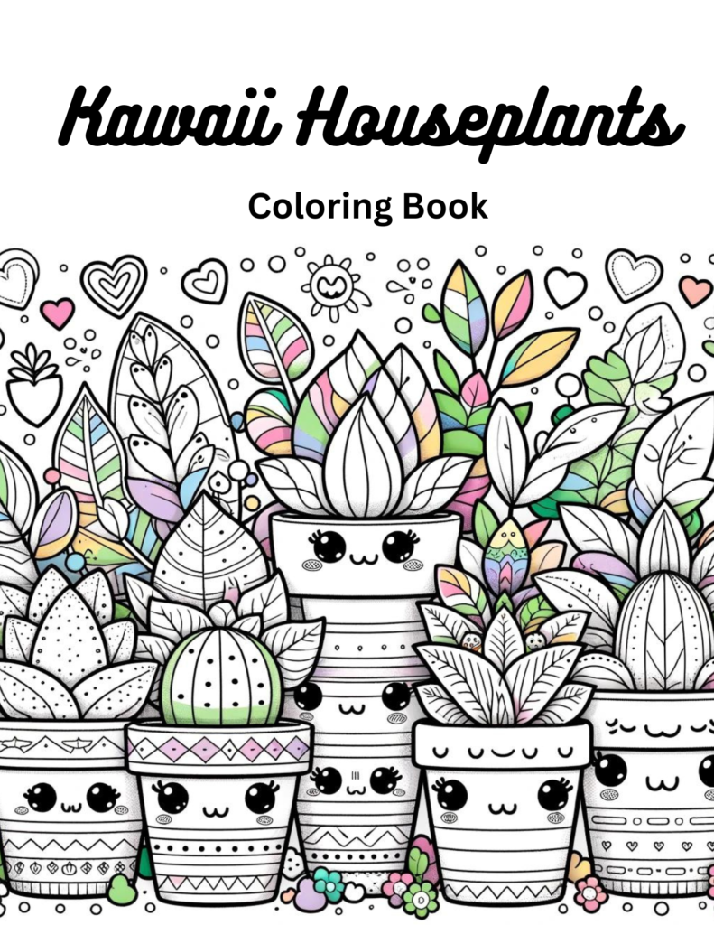 Kawaii House Plants Coloring Pages